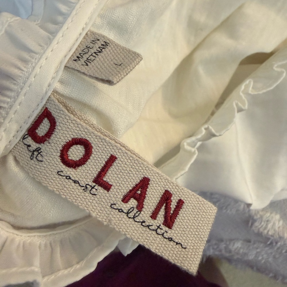 Dolan White Ruffle Blouse - Picture 2 of 7